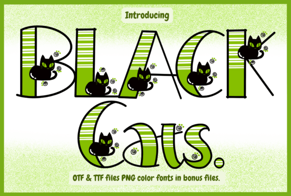 Black Cats: The Quirky Halloween Font for Creative Projects