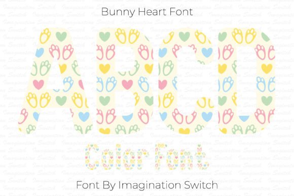 Bunny Heart: A Typographic Creation with Colorful Character