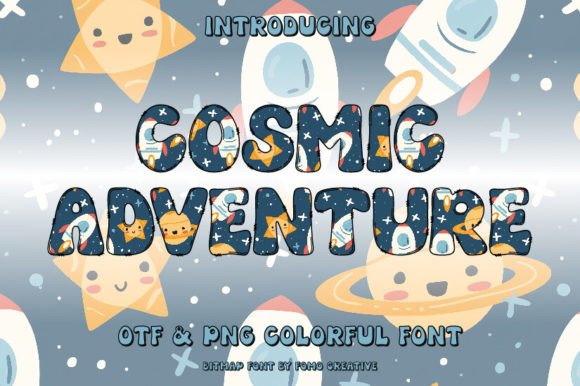 Cosmic Adventure: A Color Font for Bold, Eye-Catching Design
