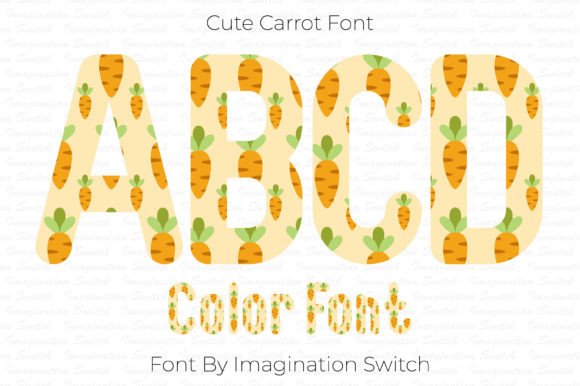Cute Carrot: A Creative Font with Colorful Character