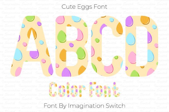 Cute Eggs: A Playful Font That Pops with Colorful Character