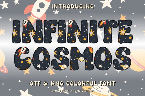 Explore the Depths of the Infinite Cosmos Font