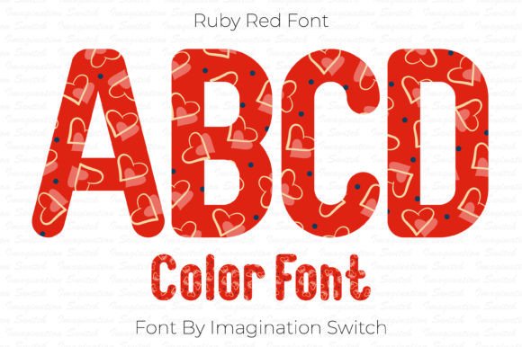 Ruby Red: A Creative Color Font for Modern Designs
