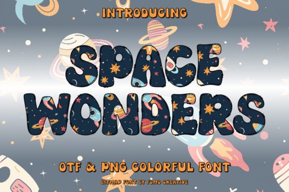 Space Wonders: A Color Font for Cosmic Creativity