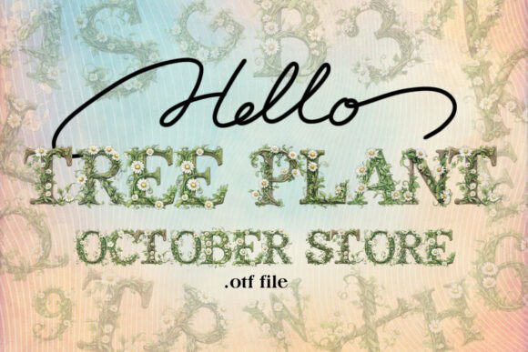 Tree Plant Font: Nature's Whimsical Typography